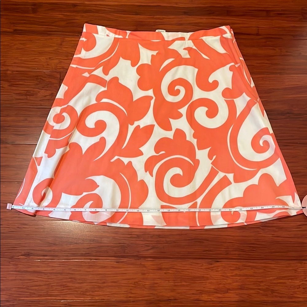 J. Crew Coral A-Line Knee-Length Skirt